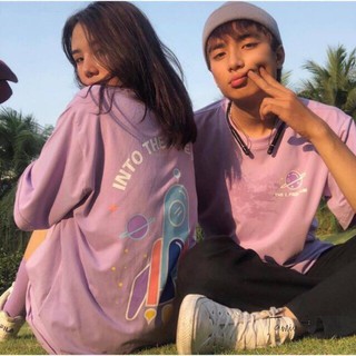 Áo thun Unisex vũ trụ nam nữ | Hai màu Tím, Đen