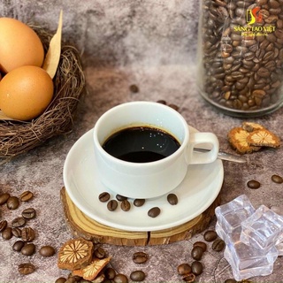 Combo 4 bộ cốc đĩa cafe quai vuông