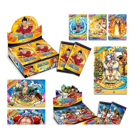 [ Dưa Hấu ] Hộp Thẻ Bài 5 ảnh thẻ nhân phẩm ngẫu nhiên mỗi gói Anime One Piece chibi xinh xắn