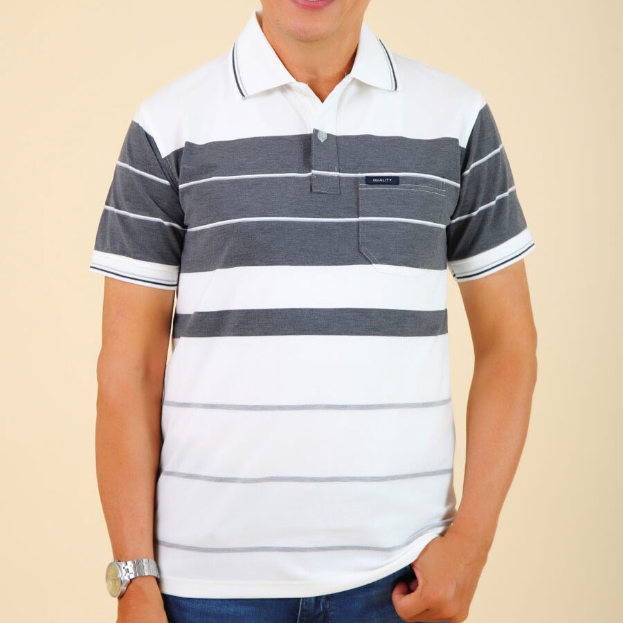 Áo polo thun nam trung niên có túi cao cấp-Chất liệu cotton cá sấu cao cấp - Form suông thoải mái size 52 tới 90kg.