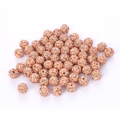 [HG01] Phụ kiện trang sức (DIY) - 20 Hạt gốm đính đá pha lê lấp lánh dùng phối vòng cổ, vòng tay, bông tai