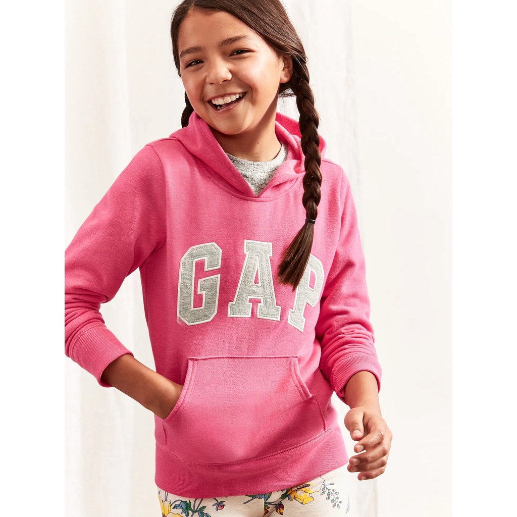 Áo hoodie chui đầu có nón cho bé gái VNXK G A P, WonderNation nỉ lót bông, da cá