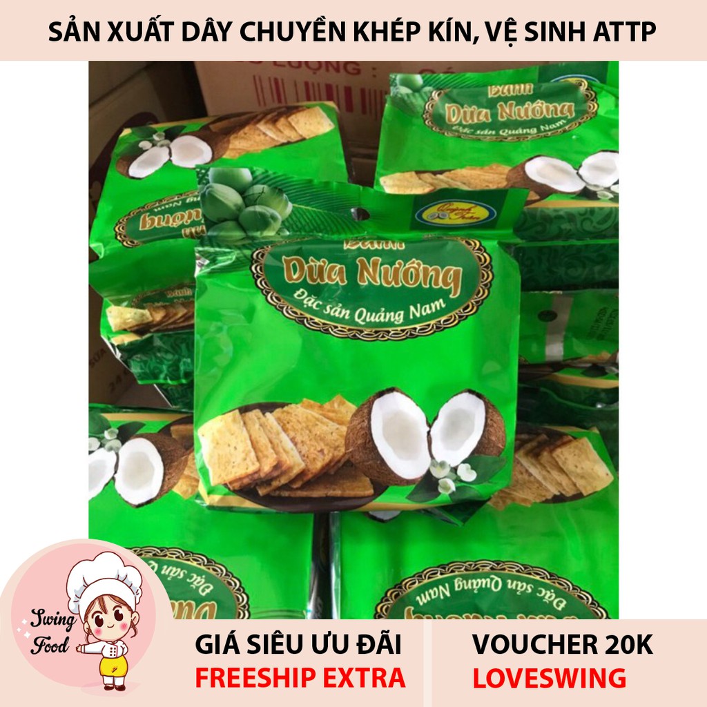 Bánh Dừa Nướng Đặc Sản Quảng Nam gói lẻ 💖 FREESHIP 💖 Bánh dừa giòn thơm đặc sản miền Tây | BigBuy360 - bigbuy360.vn