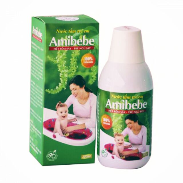 Nước tắm thảo dược trị rôm sảy Amibebe