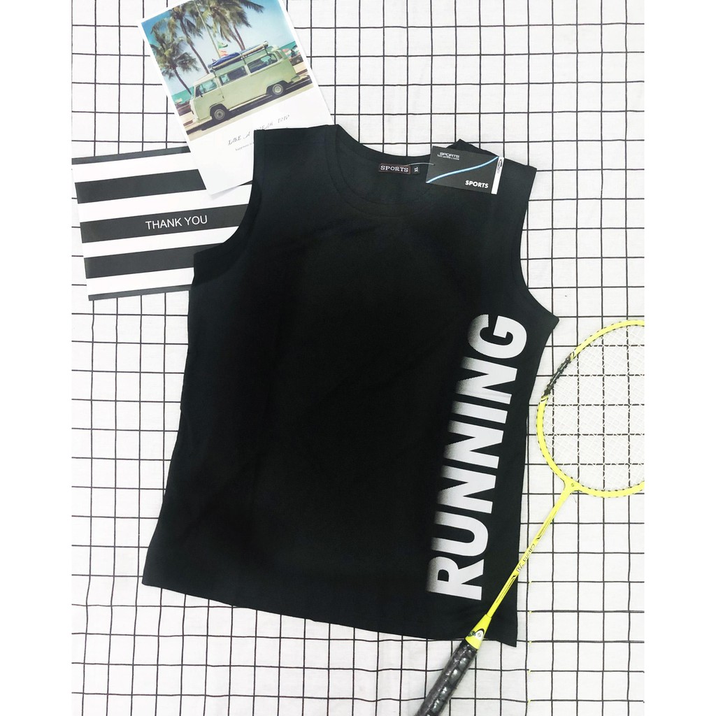 Áo Thun Nam Thể Thao Kiểu Sát Nách RUNNING