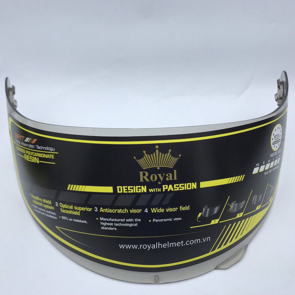 Bán Sỉ - Kính Mũ Bảo Hiểm Fullface Royal M179, M168, M137, M138... Các Dòng Mũ Royal Fullface (Kính Thay Thế)