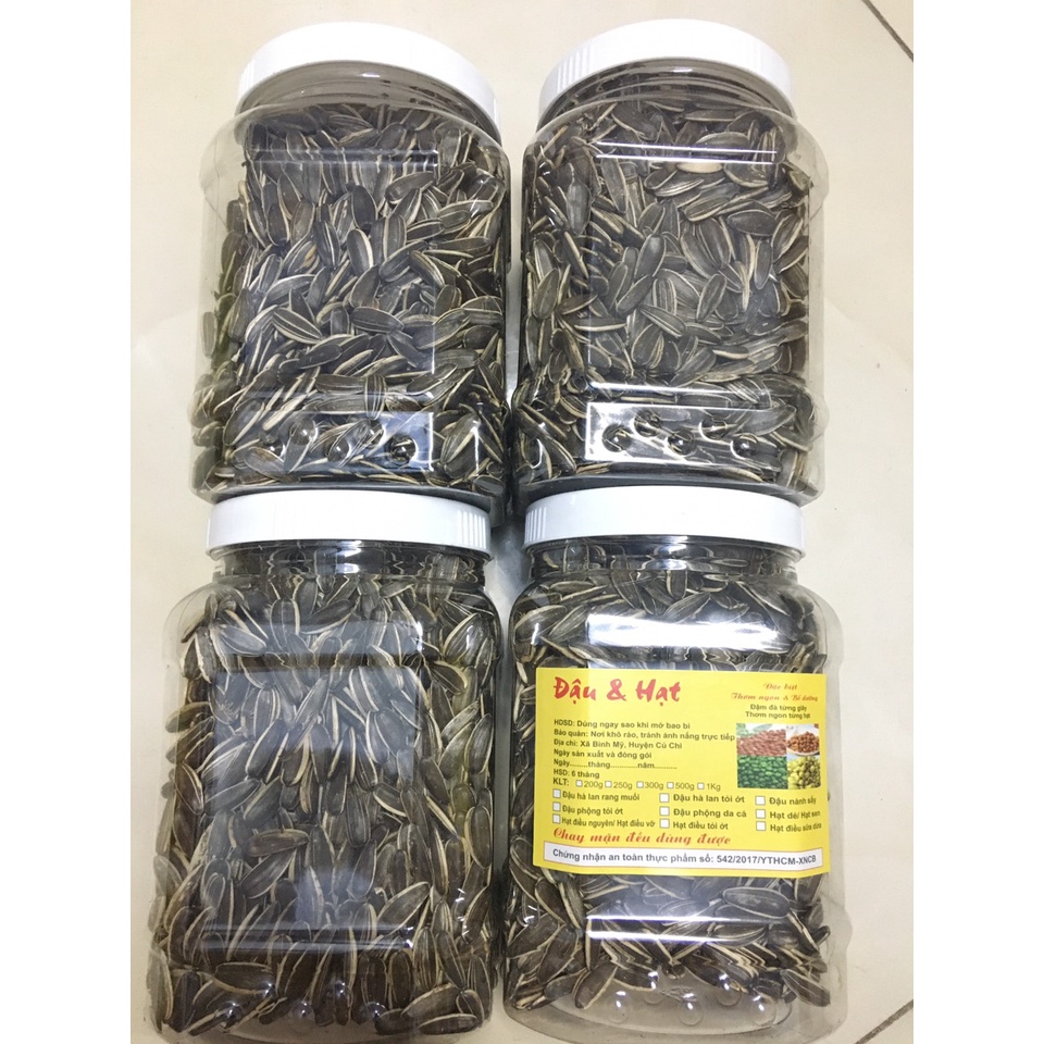 [Mã 44FMCGSALE1 giảm 0.1 đơn 250K] 1KG HẠT HƯỚNG DƯƠNG LOẠI 1, HẠT TO KHÔNG LÉP