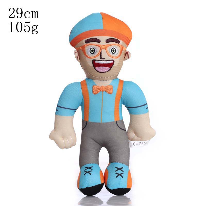 30cm/11.8in Blippi Plush Toys Cartoon Suffed Doll Kids Gifts