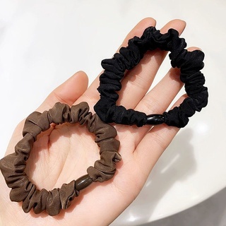 Cột tóc/ buộc tóc scrunchies nhún màu nâu đen basic