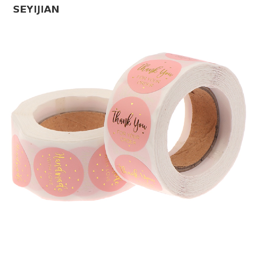 500 Nhãn Dán Giấy Kraft In Chữ Thank You For Your Order