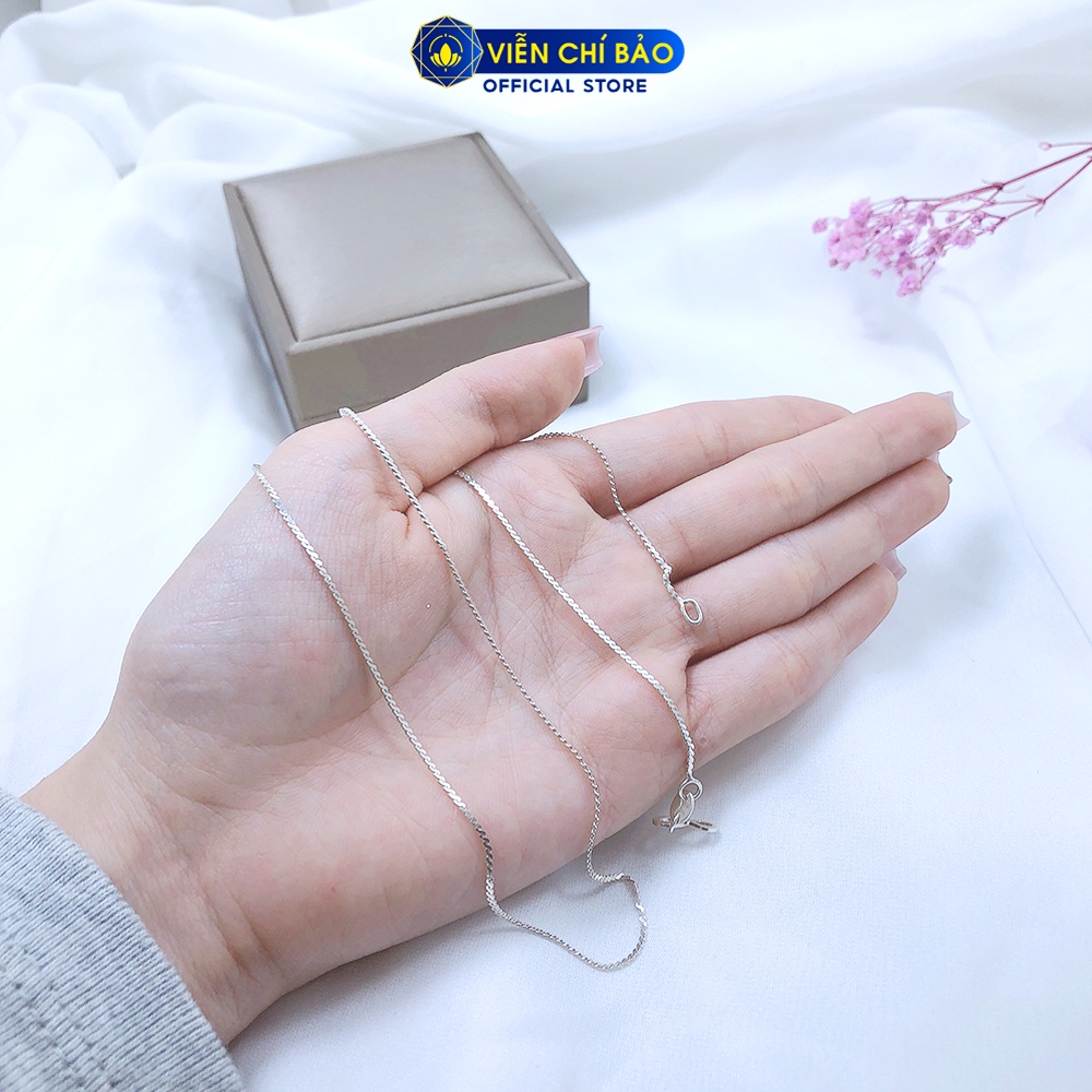 Dây chuyền bạc nữ xoắn móc chữ S chất liệu bạc S925 thời trang phụ kiện trang sức nữ Viễn Chí Bảo D400145