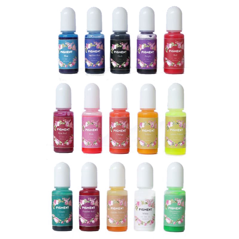 Set 15 Lọ Màu Resin Dùng Làm Đồ Trang Sức