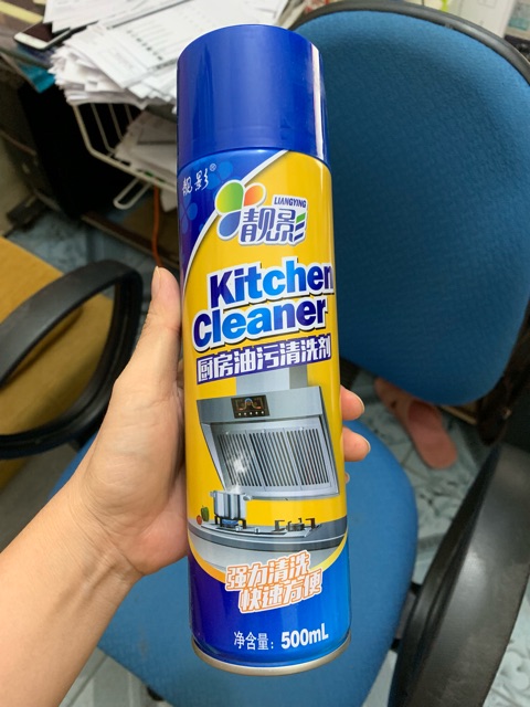 Chai xịt tẩy rửa mảng bám siêu năng Kitchen Cleaner (mảng bám cháy khét trên xong nồi, thiết bị nhà bếp...).