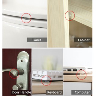 24 miếng Nhãn dán tắt tiếng dán bồn cầu,cửa tủ Buffer Cushion