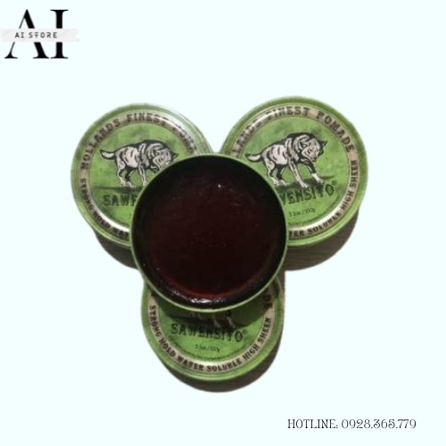 Sáp, Wax vuốt tóc SAWENSITO SÓI XANH GREEN 100gr tạo kiểu giữ nếp cho tóc. HÀNG CHÍNH HÃNG. AI Store