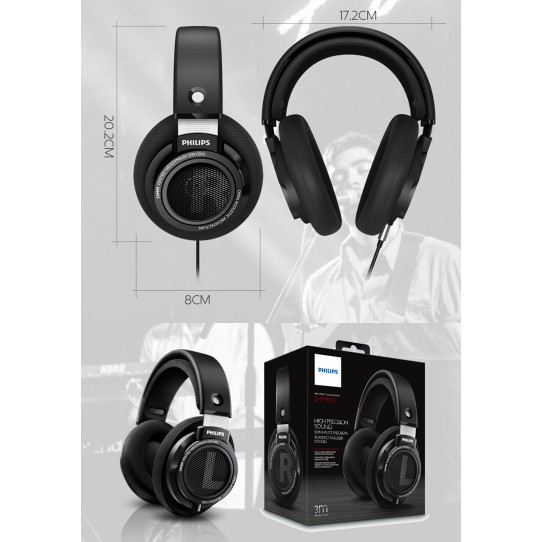 Philips SHP9500 headphone headset open-back over-ear