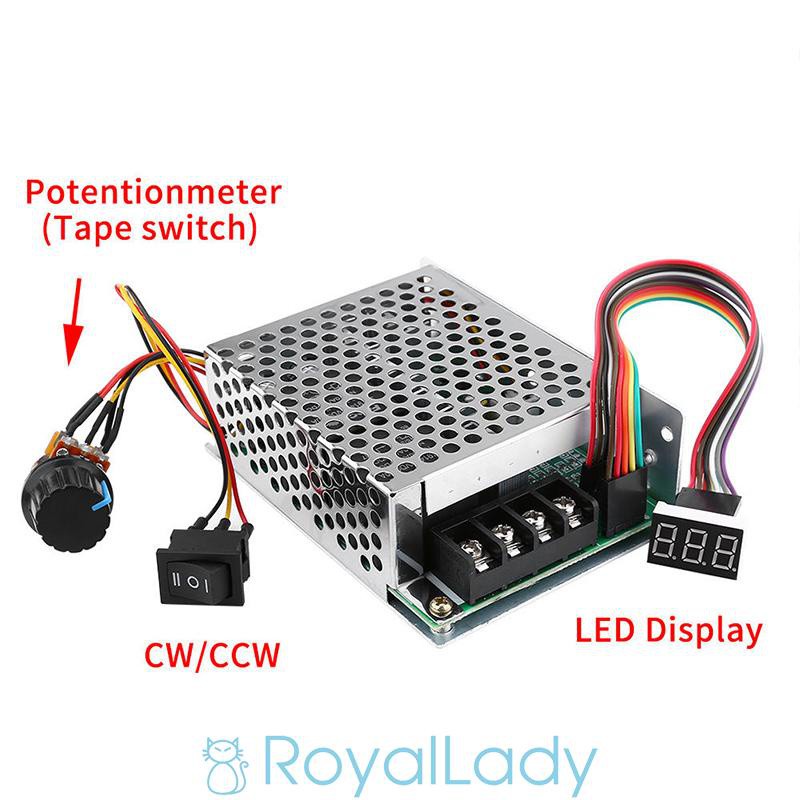 Hot DC10-55V 12V 24V 36V PWM Reversible Switch 60A 15KHz Motor Speed Controller