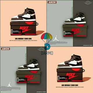 (Sẵn 1/2) Case bảo vệ Airpods Pro/1/2/3/ Freebuds 3/Pro/4i hộp đựng giày thể thao sneakers air jordan ghi xám
