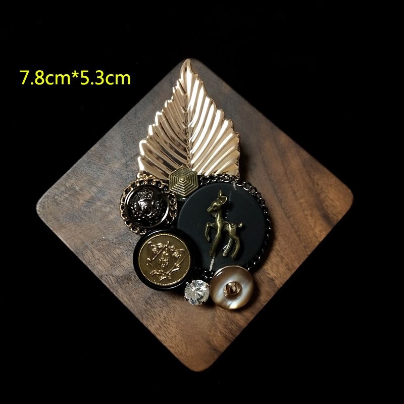 Ghim Cài Áo Hình Nơ Đính Đá Phong Cách Vintage