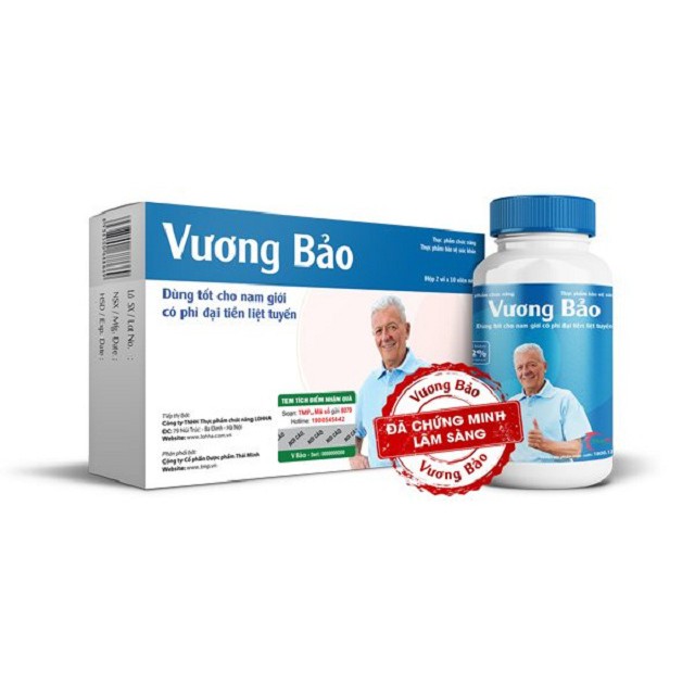 VƯƠNG BẢO hộp 80 VIÊN - Hỗ trợ điều trị phì đại tuyến tiền liệt.