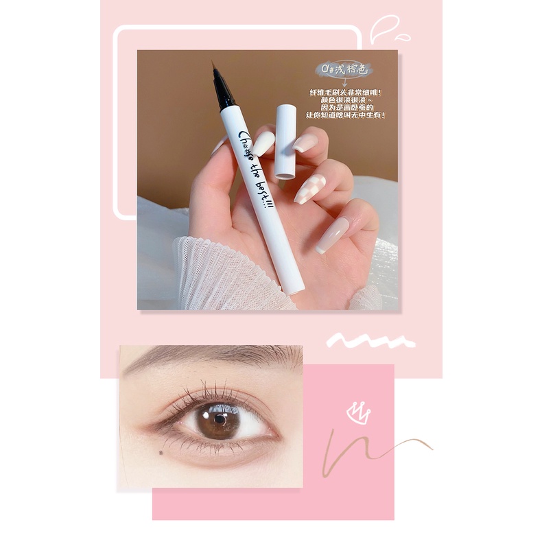 ♕(Hàng Có Sẵn) Bút Kẻ Mắt Dạng Lỏng Màu Nâu Không Thấm Nước WODWOD NO.W882