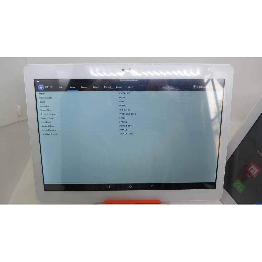 Máy tính bảng MID K107 LCD 10.6 inch, Ram 2GB, Sim 3G Android 7.0 | SaleOff247