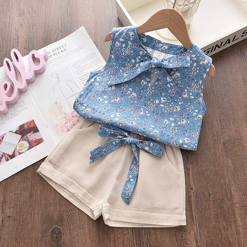 Set quần áo BEAR LEADER họa tiết hoa xinh xắn dành cho bé gái