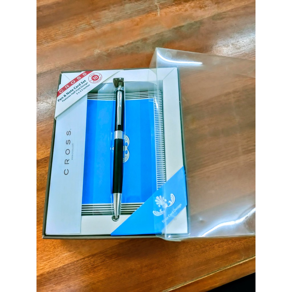 Bộ bút bi Cross Pen &amp; Note Card Set - Features Half - Fold Design - Viết ký kèm sổ tay ghi chú cao cấp