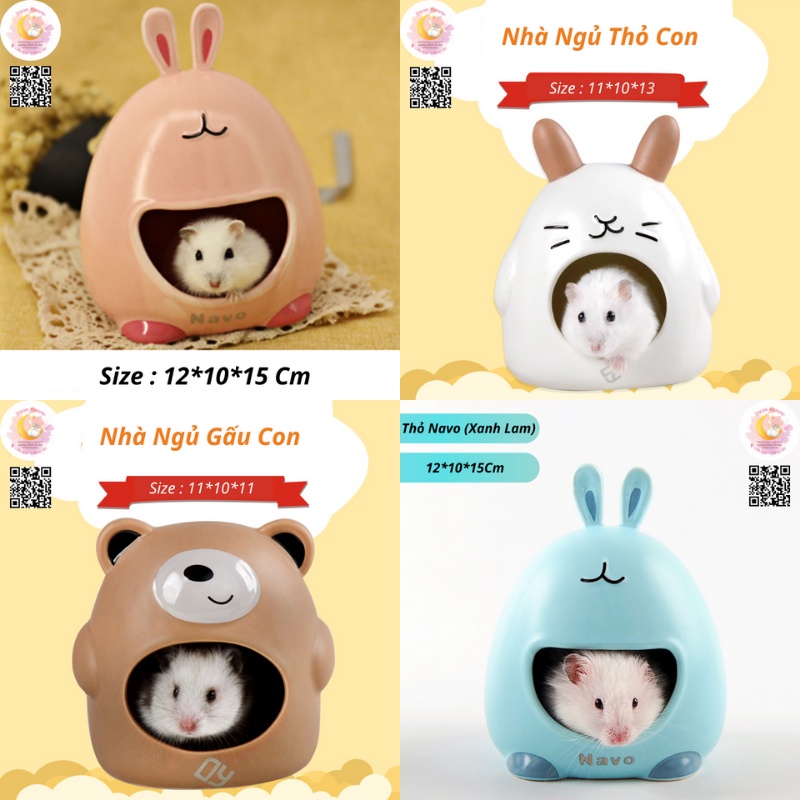 Nhà sứ hình thú cute cho Hamster