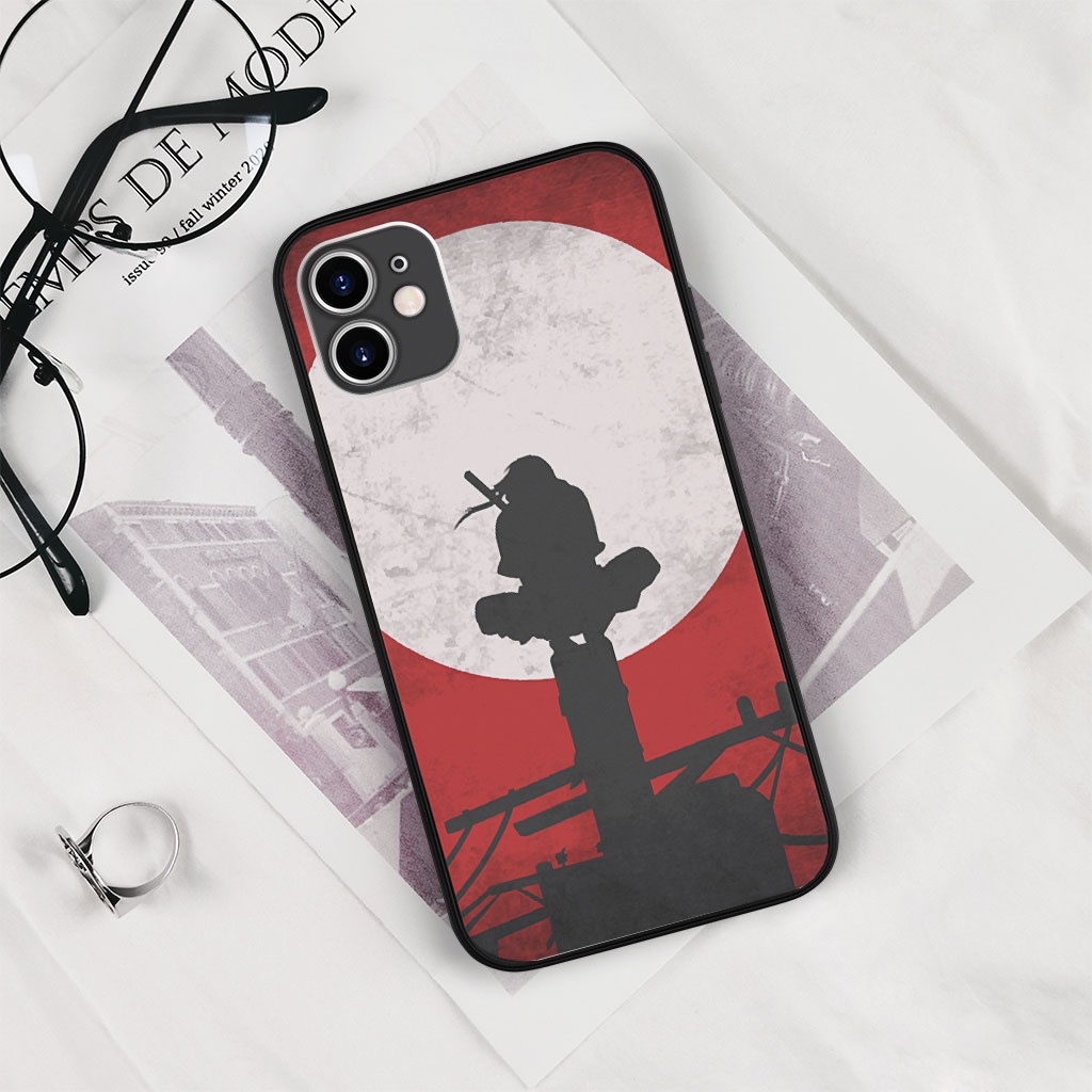 Ốp lưng Manga ninja ngồi trên cột dưới ánh trăng cho IPHONE và SAMSUNG  MANGA00074