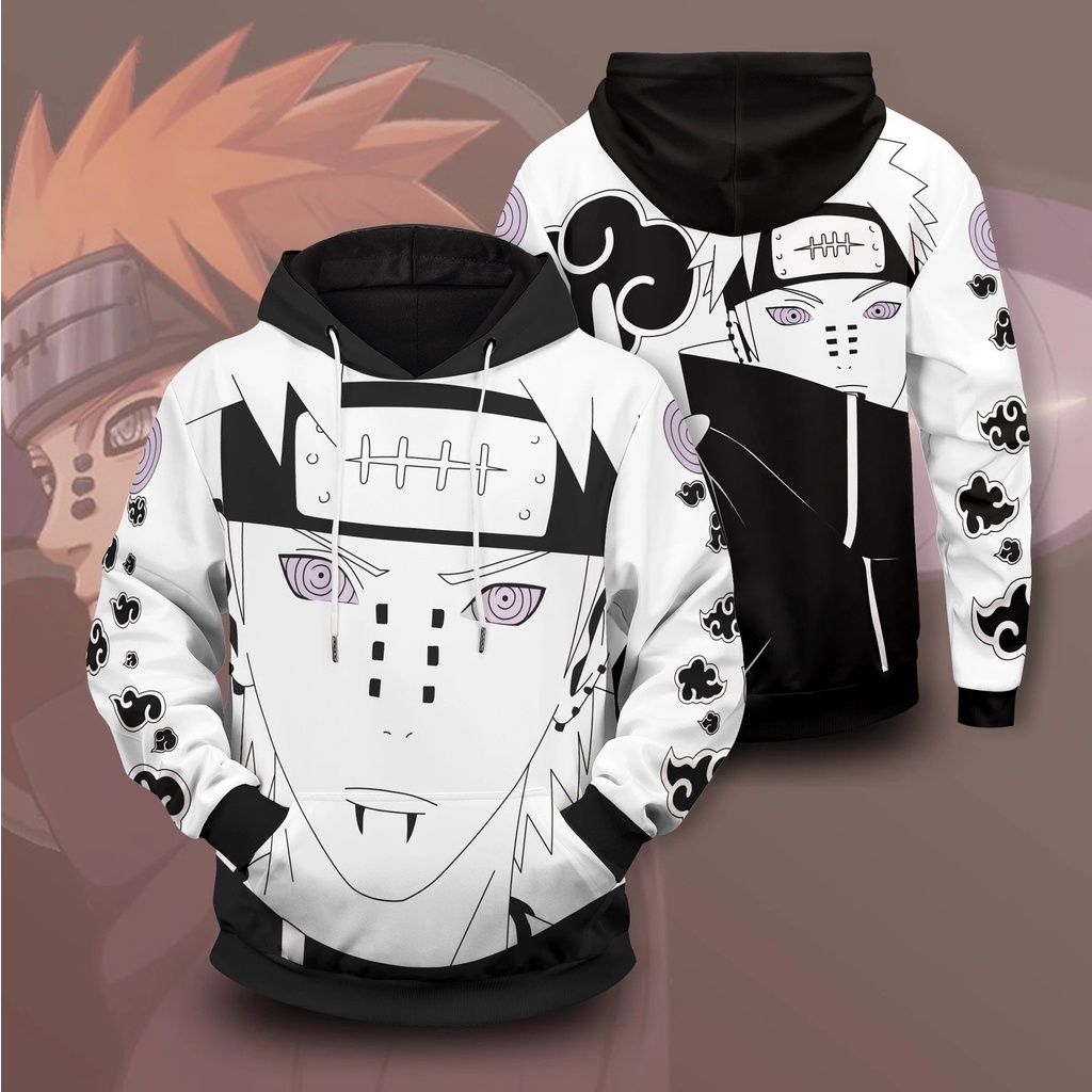Áo khoác tay dài có nón hóa trang nhân vật phim hoạt hình Naruto