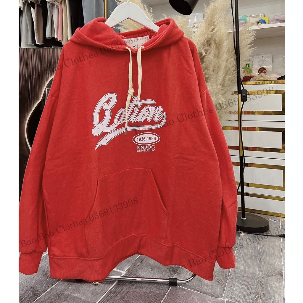 Áo Hoodie Nỉ Cation Nam Nữ Unisex Sweater Dày Dặn Chất Nỉ Tay Bồng Chất Nỉ Ngoại Uzzlang