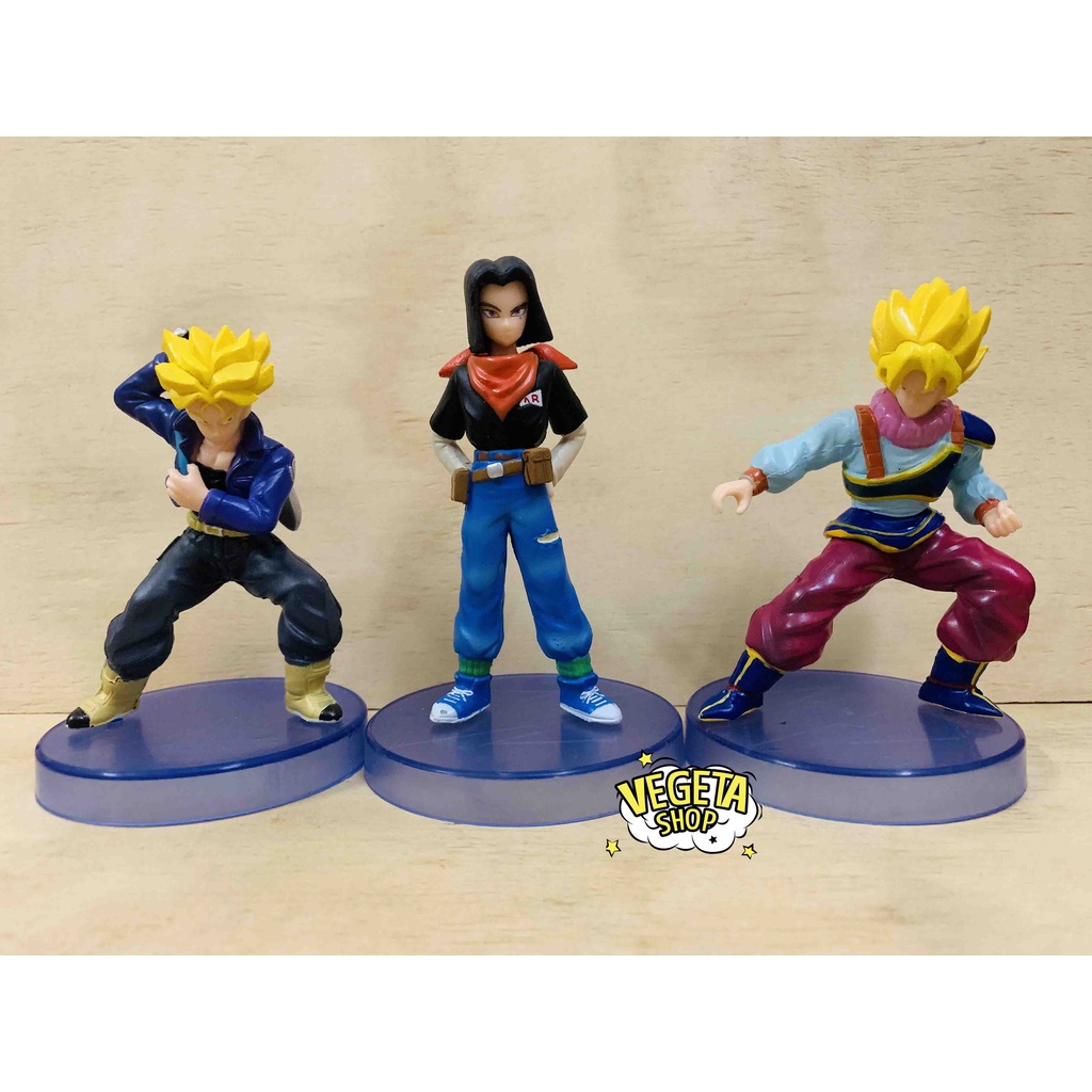 Mô hình Dragon Ball - Trunks SSJ Android 16 17 Son Goku Songoku Broly God Blue Piccolo Frieza - Đế tím - Cao 10~13cm