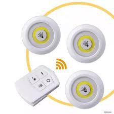 (GIÁ HUỶ DIỆT)Đèn  LED mini  bộ 3 đèn gắn tường, tủ,làm đèn ngủ, có điều khiển từ xa