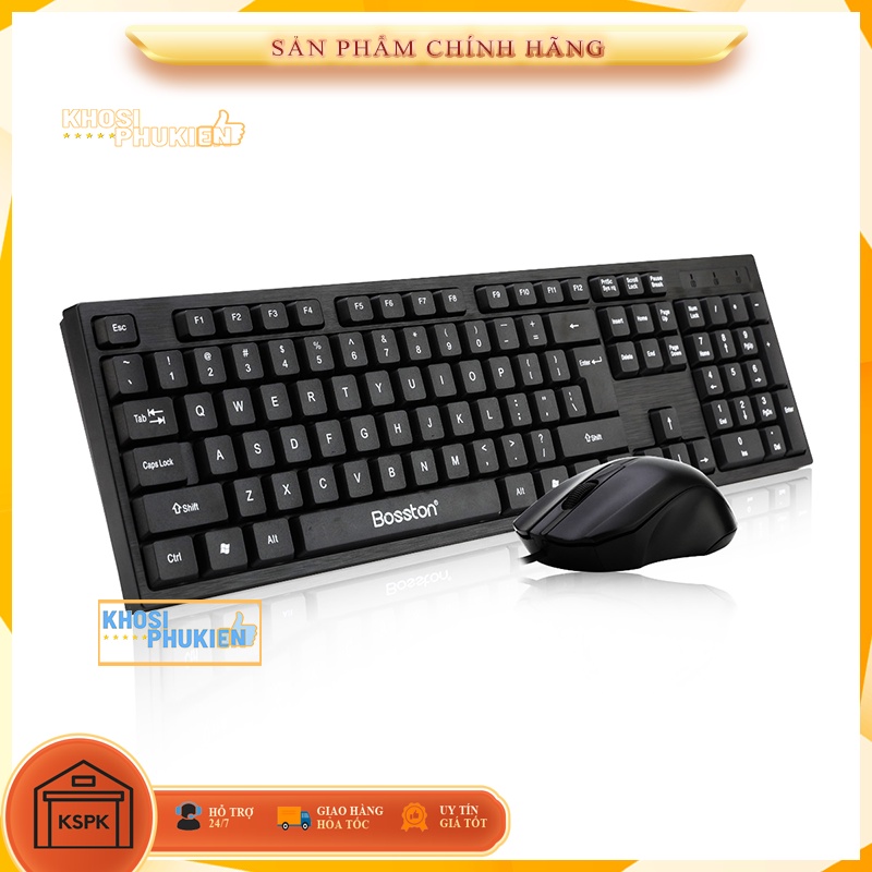 BỘ BÀN PHÍM CHUỘT CÓ DÂY GIÁ RẺ MÀU ĐEN KSPK BT5300