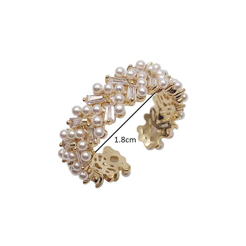 Sang Trọng Nhẫn Hở Đính Đá Phong Cách Vintage Cho Nữ