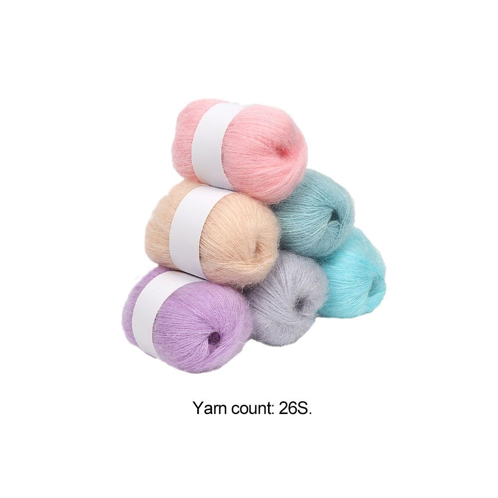 Bộ 6 Cuộn Len Đan Mềm Ấm Áp Chuyên Dụng