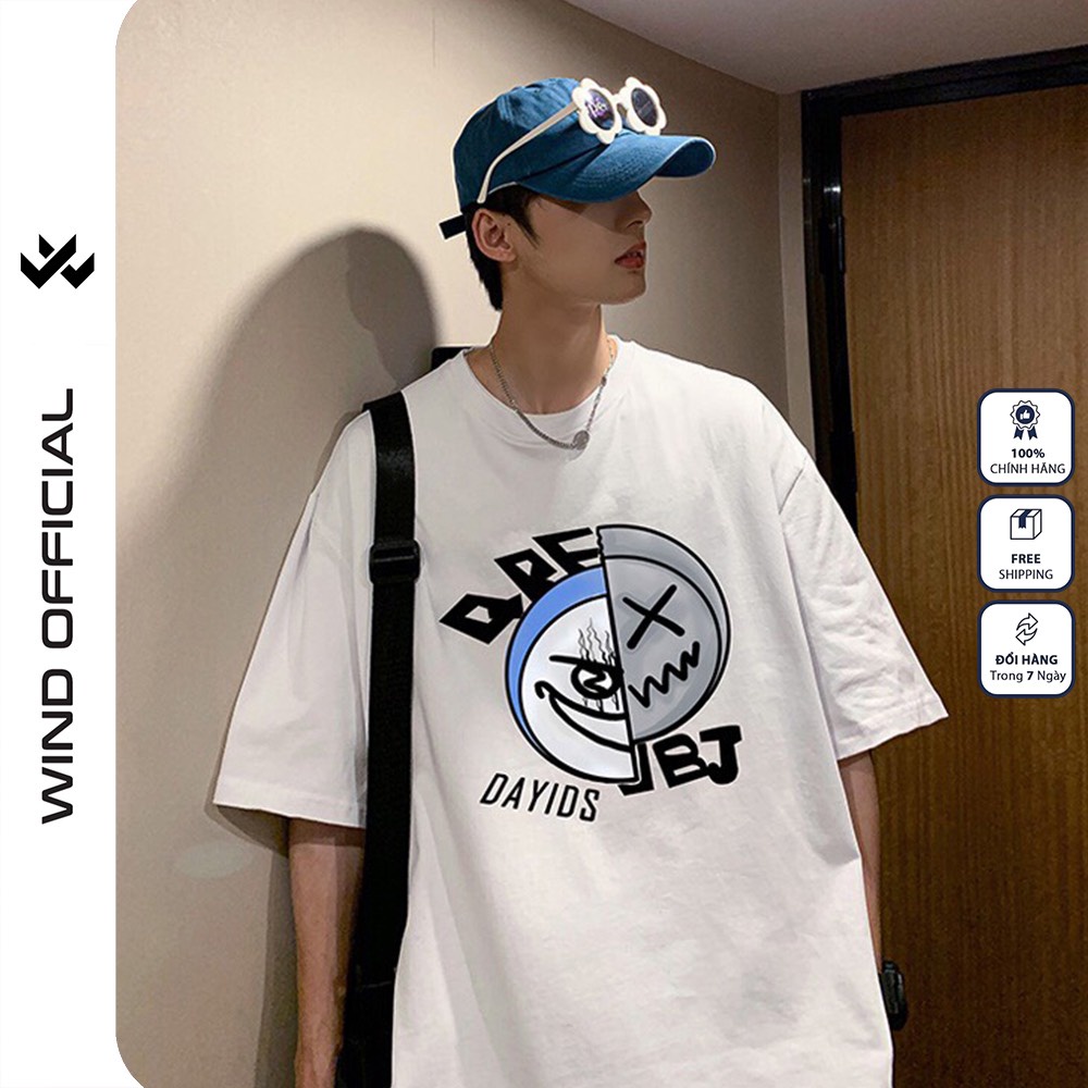 Áo phông unisex form rộng WIND tay lỡ oversize DAYIDS thời trang nam nữ ulzzang | BigBuy360 - bigbuy360.vn