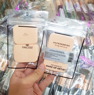 Bông ướt vuông nhỏ Vacosi BP04 bịch 2 miếng