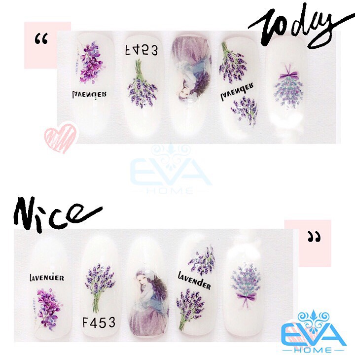 Miếng Dán Móng Tay 3D Nail Sticker Tráng Trí Hoạ Tiết Bông Hoa F453