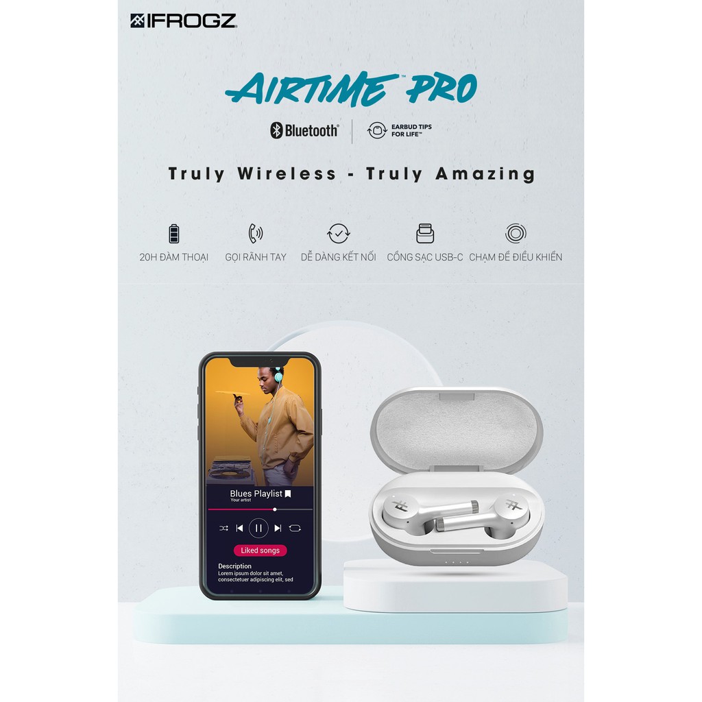 Tai nghe iFrogz earbud không dây Airtime Pro TWS