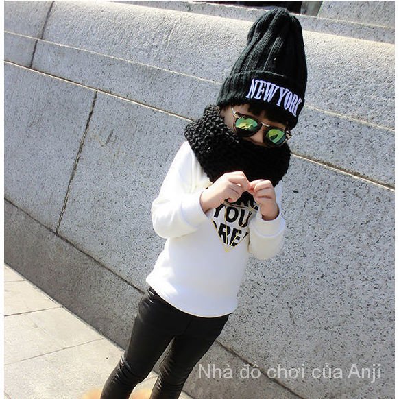Korean children's hats wool caps boys warm wool hats