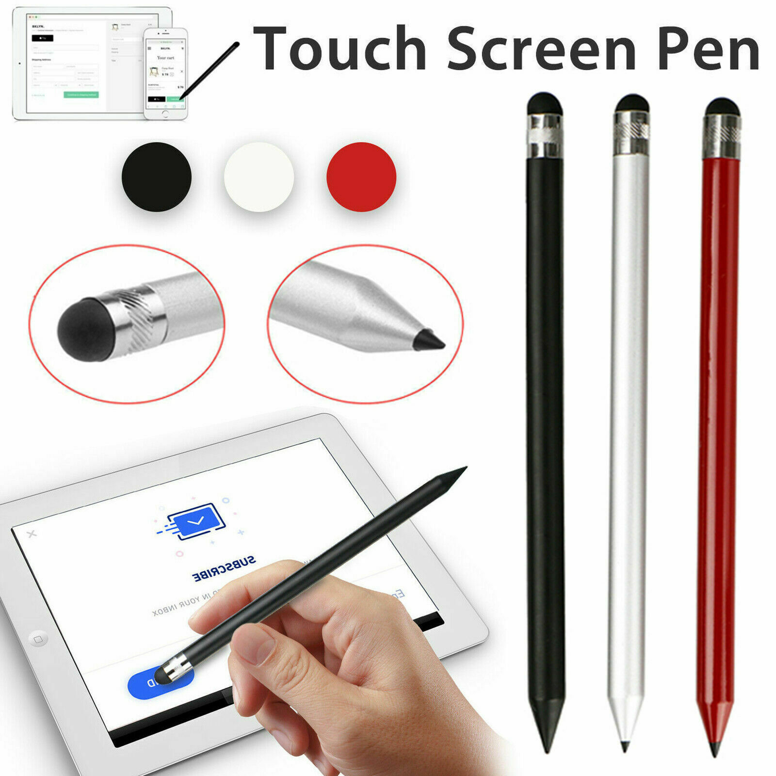 Bút Stylus Cảm Ứng Cho Màn Hình Điện Thoại / Máy Tính Bảng Tiện Lợi