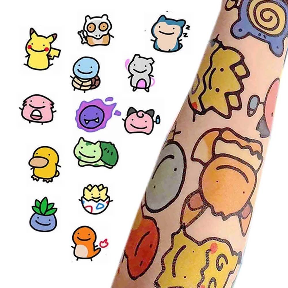 Miếng dán hình xăm pokemon chống nước trang trí xe ô tô