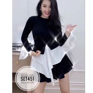 Set áo phối và quần set big size từ 60kg-90kg