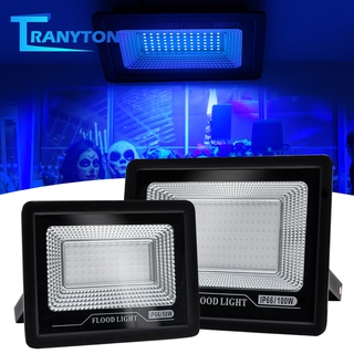 UV LED Đèn pha huỳnh quang chống thấm 50W 100W resin uv Đèn LED tia cực tím Ánh sáng đen IP66 Đèn pha chống thấm nước Trang trí Giáng sinh Tiệc Halloween