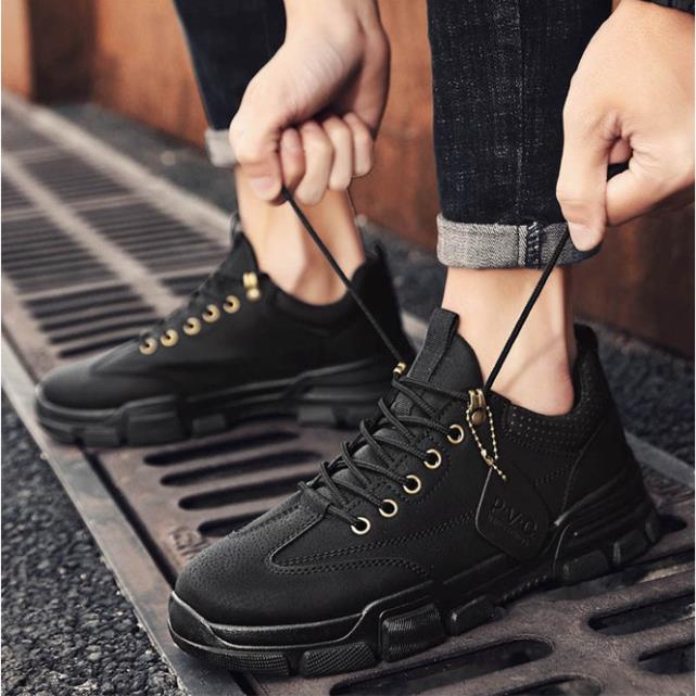 Giày Boot Nam Cổ Thấp Đen - Vàng Bò GN287-GN288-GN263-GN301 MSa