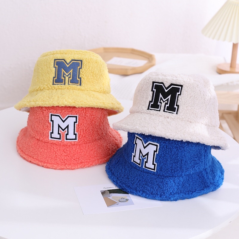 Mũ tai bèo chữ M cho bé trai/bé gái chất liệu len lông cừu mềm mại cực cute và phong cách!