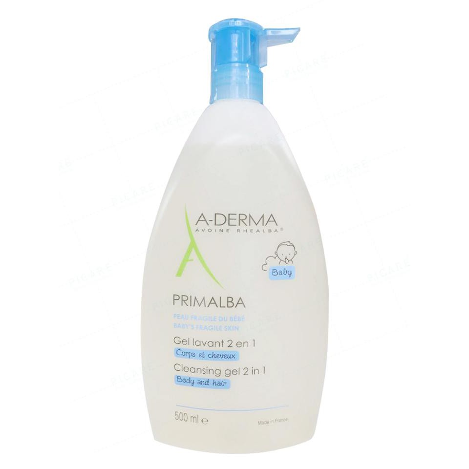 A-Derma Sữa Tắm Gội Dịu Nhẹ Dành Cho Em Bé Primalba Gentle Cleansing Gel 2 In 1 500ml