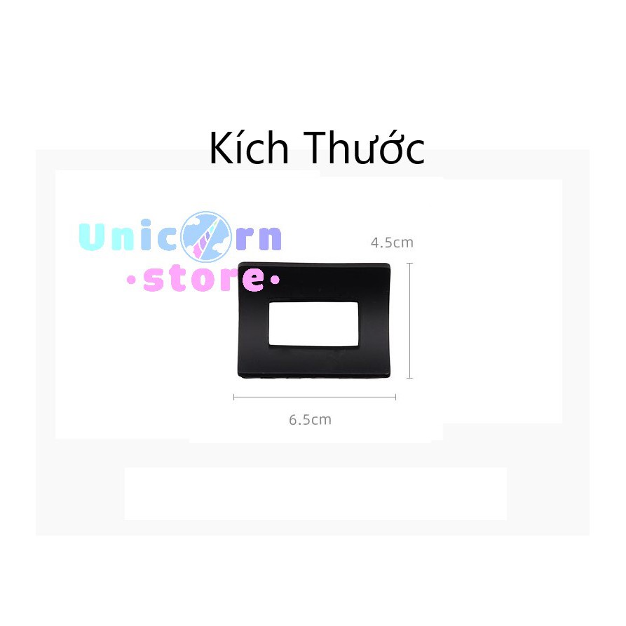 Kẹp Tóc Nhựa Hình Vuông Acrylic Hàn Quốc